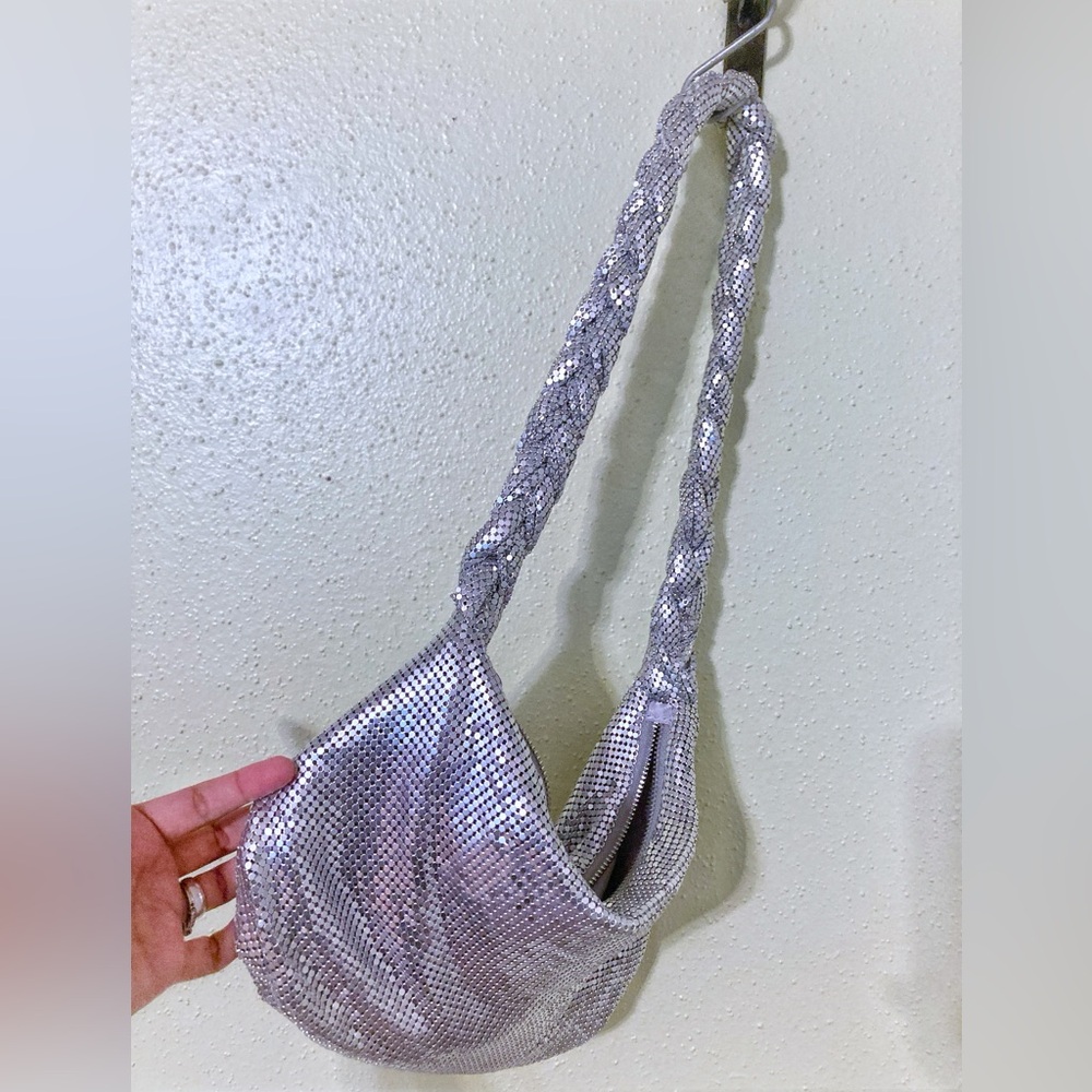 Zara nwot sparkly Silver Shoulder Bag - Picture 4 of 4